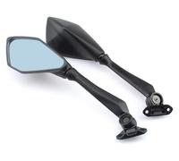 Motorcycle Bar End Mirrors For Kawasaki For Ninja400 For EX400 2018 2019 2020 Motorcycle Left And Right Mirror Rearview Mirrors Side Wing Short clear lens(Long blue lens)
