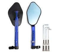 motorcycle bar end mirrors For Suzuki For B-King For GSF1250 For GSF600 For Gladius For SFV650 Motorcycle Rearview Mirrors With 8MM 10mm Screws Side Wing Mirror(Blue)