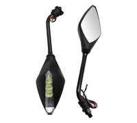 Motorcycle Bar End Mirrors For Suzuki For GSR600 For GSR750 Motorcycle Rearview Mirrors With LED Turn Signal(Black)