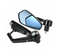 Motorcycle Bar End Mirrors Motorcycle Handle Bar End Rearview Side Mirrors Diamond Black Aluminum Moto Scooters Street Bike Universal Rear View Mirror