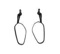 Motorcycle Bar End Mirrors Pair Motorcycle Black Universal 8MM 10mm Side Mirror Rearview Anti-fall Folding Oval