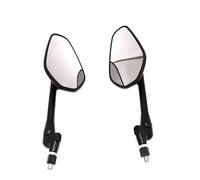 Motorcycle Bar End Mirrors Pair Motorcycle Black Universal 8MM 10mm Side Mirror Rearview Anti-fall Folding Oval