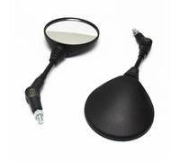Motorcycle Bar End Mirrors Universal 10mm Black Aluminum Motorcycle Side Mirror Anti-fall Folding 360 Degree Rotation Round Rearview Mirror Rearview Mirror