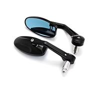 Motorcycle Bar End Mirrors Universal For Fazer 250 For XSR 155 700 900 For FZ07 Aluminum Alloy 7 8'' 22mm Handle Bar End Blue Glass Side Mirror