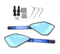 Motorcycle Bar End Mirrors Universal Motorcycle Mirror CNC Side Rearview Blue Anti-glare For Ya&ma&ha For FZ6 FZ6N FZ6S FAZER(10)