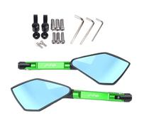 Motorcycle Bar End Mirrors Universal Motorcycle Mirror CNC Side Rearview Blue Anti-glare For Ya&ma&ha For FZ6 FZ6N FZ6S FAZER(11)
