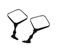 Motorcycle Bar End Side Mirrors M10 10mm Black Square Dual Sport Motorcycle Rearview Side Mirror Clear Glass Case For Hond&a For Suzuki For Kawa&saki