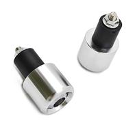 Motorcycle Bar Ends 7/8" 22 Mm Universal Motorcycle Handle Bar End Handlebar Grips Ends Sliders Cap Plug Slider Counterweight Cover(Silver)