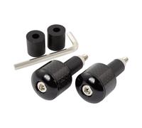 Motorcycle Bar Ends Universal With Carbon Fibre Inset Black CNC Machined Bar End Weights