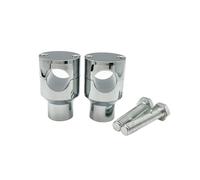 Motorcycle Bar Risers 22MM 25MM Motorcycle Handlebar Riser Up Bracket Clamp Kit For 1'' 7/8" Handle Bars Universal For Suzuki For Marauder For Boulevard(22MM Chrome)