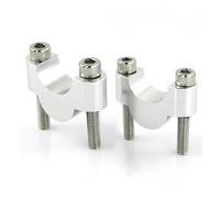 Motorcycle Bar Risers For Moto For Guzzi V7 Motorcycle CNC Billet Aluminum 7/8" 22mm Handle Bar Handlebar Fat Bar Risers Mounting Riser(Silver Riser 20mm)