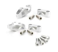 Motorcycle Bar Risers For Suzuki For GSX-S1000 For GX For GSX-8S RMZ450 RMZ250 V STROM 800 SE/1050 XT/1000 28mm 1 1/8" Handlebar Riser Fat Bar Back Moved Up(Silver)