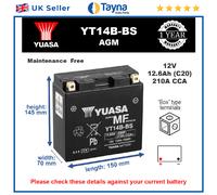 Motorcycle Battery Bike Motorbike YT14B-BS Yuasa