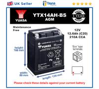 Motorcycle Battery Bike Motorbike YTX14AH-BS Yuasa