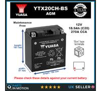 Motorcycle Battery Bike Motorbike YTX20CH-BS Yuasa