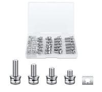 Motorcycle Battery Terminal Screws, M6x10/12/16/20mm 24 Sets Motorcycle Battery Terminal Nuts and Bolt Kit with 24pcs Square Nuts for ATV Bike Scooter