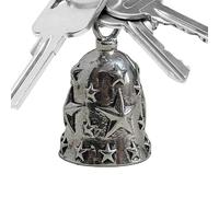 Motorcycle Bell Keyring Pendant Motorcycle Bell Star Embossed Rugged Ornament - for Urban Commuting, Weekend, Travel, Long Distance Cruises, Boys, Women, U