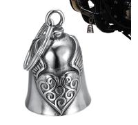 Motorcycle Bell - Motorcycle Bell for Exorcism | Heart Wing Bells for Motorcycles | Titanium Steel Lucky Bell | Lucky Bells for Motorcyclists | Accessories