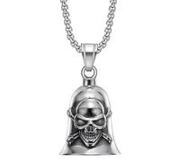 Motorcycle Bell, , Multi-Purpose Skull Gremlin Bell Necklace - Biker Bell Charm for Biker , Gate, , House Door, Keychain, Car Decoration