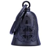 Motorcycle Bells - Bicycle Bells for Men, Stainless Steel can Bring Good Luck and Peace to Motorcycle Accessories (Wing Black)