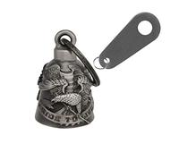 Motorcycle Bells with Hanger for Good Luck, Retro Biker Bell & Motorcycle Accessories, Key Chain with Delicate Bell, Ride to Live, Medium