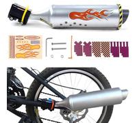 Motorcycle Bicycle Exhaust Sound System, Plastic Pit Bike Exhaust with Sound Effect Motorized, Bike Turbo Turbine Exhaust Pipe, Cycling Noise Maker Sound Effect Accessories