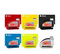 Motorcycle Bicycle Lock Alarm Safety Protection Padlock Disc Aluminum Alloy Anti-Theft Reminder Rope Lock Bag Motorcycle Accesso(Silver)