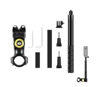 Motorcycle Bicycle Mount Action Camera Selfie-stick Clamp & Monopod for Insta 360 X3/ONE X2/ONE R/ONE RS/Hero 12 Sports Cameras