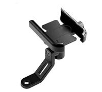 Motorcycle Bicycle Phone Holder Gps Bracket Rearview Mirror Stand Handlebar Compatible Mount Motorcycle GPS Mount Bracket(Black Mirror Mount)