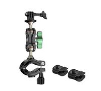 Motorcycle Bike Camera Holder Handlebar Mount Bracket Compatible for Insta360 Go 3/X4/X3/X2,360 Rotation Camera Clamp Mount with 1/4Thread for DJI Action 3 4