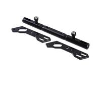 Motorcycle Bike Handlebar Mirror Extension Bar Balance Cross Steering Wheel Handlebar Drag Bar(Black-A)