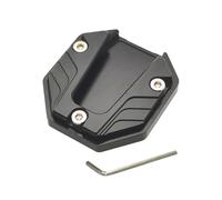 Motorcycle Bike Kickstand Extender Foot Side Stand Extension Foot Pad Support Plate Anti-skid Enlarged Base Motorbike Accessory(Black)