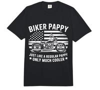 Motorcycle Biker Pappy Much Cooler Comfort Colors Adult Heavyweight T-Shirt