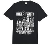 Motorcycle Biker Pappy Much Cooler Comfort Colors Adult Heavyweight T-Shirt