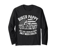 Motorcycle Biker Pappy Much Cooler Long Sleeve T-Shirt