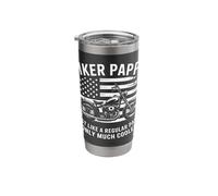 Motorcycle Biker Pappy Much Cooler Stainless Steel Insulated Tumbler