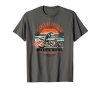 Motorcycle - Biker's Howl Flames Of Freedom T-Shirt