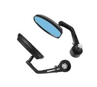 Motorcycle Black 7/8" Handlebar End Rearview Side Mirrors Oval Classic For Chopper For Bobber For Cafe For Racer For Atv For Quad Mirror For Motorbike