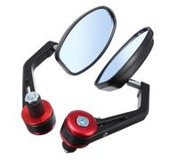 Motorcycle Black 7/8" Handlebar End Rearview Side Mirrors Oval Custom Classic For Har&ley Chopper Bobber Cafe Racer ATV(Style F)