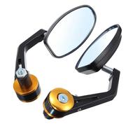Motorcycle Black 7/8" Handlebar End Rearview Side Mirrors Oval Custom Classic For Har&ley Chopper Bobber Cafe Racer ATV(Style E)
