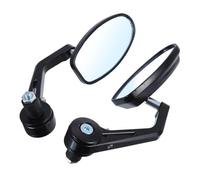 Motorcycle Black 7/8" Handlebar End Rearview Side Mirrors Oval Custom Classic For Har&ley Chopper Bobber Cafe Racer ATV(Style C)