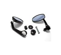 Motorcycle Black 7/8" Handlebar End Rearview Side Mirrors Oval Custom Classic For Har&ley Chopper Bobber Cafe Racer ATV Quad