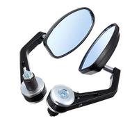 Motorcycle Black 7/8" Handlebar End Rearview Side Mirrors Oval Custom Classic For Har&ley Chopper Bobber Cafe Racer ATV(Style G)