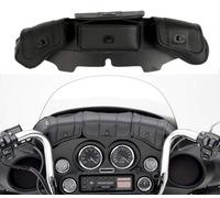 Motorcycle Black Batwing Fairing Windshield Saddle,Batwing Fairing Storage Pouch Bag Three Pocket Fairing Bag for FLHTC, FLHX, FLHTK, FLHTCU Electra S Treet Glide 1996-2013