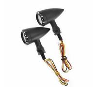Motorcycle Black Chrome 10mm Indicator Turn Signal Light LED Flashing Brake Lamp For Har&ley For Chopper For Cruiser For Hon&da Turns Blinkers