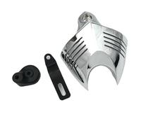 Motorcycle Black Chrome Big Twin Horn Cover Stock Cowbell Horns Compatible With Automotive Motorcycle Parts Softail Sportster Electra Road King Street For Part Number 8K1927225B(Chrome)
