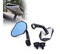 Motorcycle Black CNC Aluminium Handlebar End Rearview Side Mirror 10mm Bolt-On For For Mondial HPS 125 300 CR150