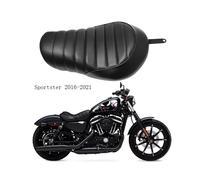 Motorcycle Black Leather Front Driver Solo Seat Fits For Harley Sportster Iron XL 883 1200 Roadster Custom 2016-2021