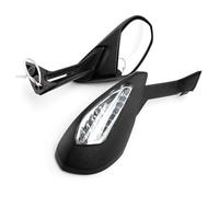 Motorcycle Black Rearview Mirrors Set With Turn Signals For 1299 Panigale S 2015-2018 959 Panigale 2015-2020