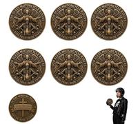 Motorcycle Blessing Coin, Double-Sided Funny God Bless Motorcycle Riders Challenge Coin, Freedom Rider Dream Souvenir, Symbol of the Motorcycles Spiri, Collectible Gift for Men Women(6Pcs)